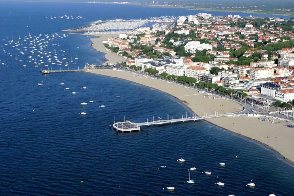Bel Appt T2 Centre-Ville D'Arcachon Avec Terrasse Et Parking Kültér fotó